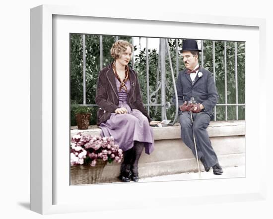 City Lights, Virginia Cherrill, Charlie Chaplin, 1931-null-Framed Photo