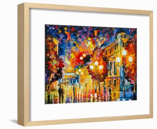 City Lights-Leonid Afremov-Framed Art Print