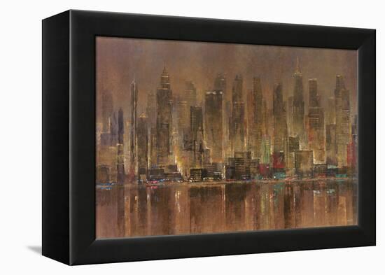 City Lights-Michael Longo-Framed Stretched Canvas