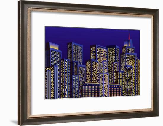 City Lights-Milovelen-Framed Art Print