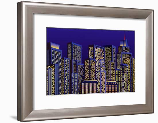 City Lights-Milovelen-Framed Art Print