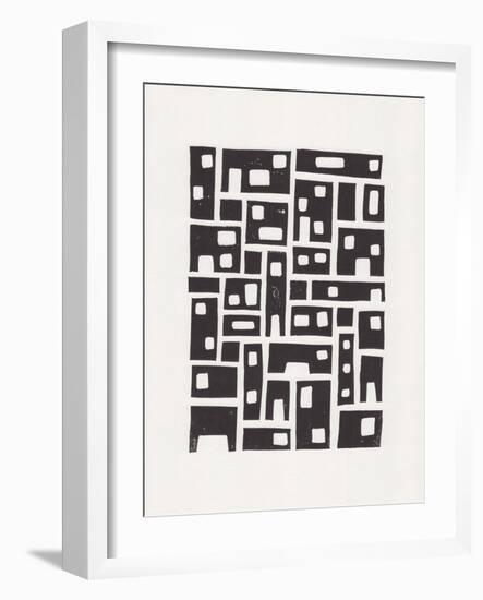 City / Lino Print-Alisa Galitsyna-Framed Photographic Print