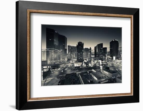 City Lit Up at Dusk, Citycenter Las Vegas, Las Vegas Strip, Las Vegas, Nevada, USA-null-Framed Photographic Print