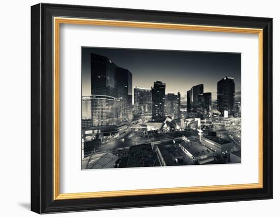 City Lit Up at Dusk, Citycenter Las Vegas, Las Vegas Strip, Las Vegas, Nevada, USA-null-Framed Photographic Print