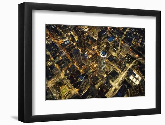 City lit up at night, City Of Los Angeles, Los Angeles County, California, USA-Panoramic Images-Framed Photographic Print