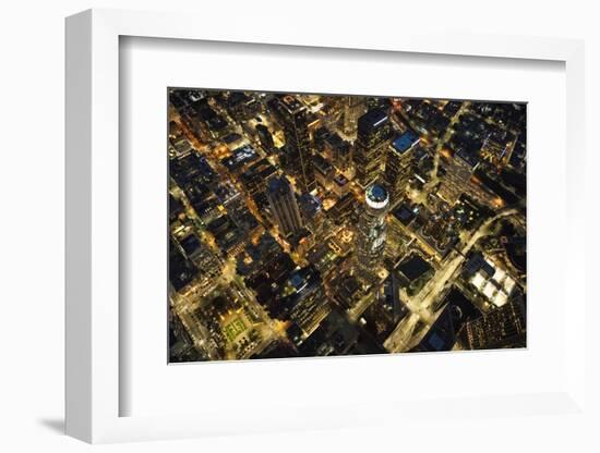 City lit up at night, City Of Los Angeles, Los Angeles County, California, USA-Panoramic Images-Framed Photographic Print