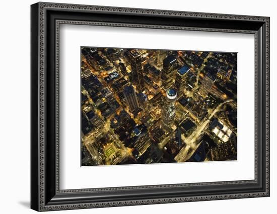 City lit up at night, City Of Los Angeles, Los Angeles County, California, USA-Panoramic Images-Framed Photographic Print