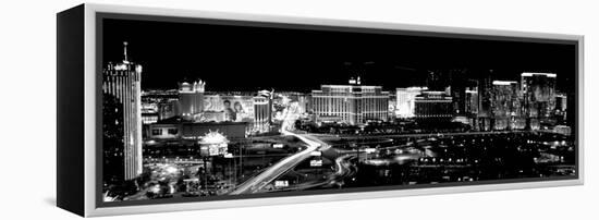 City Lit Up at Night, Las Vegas, Nevada, USA-null-Framed Premier Image Canvas