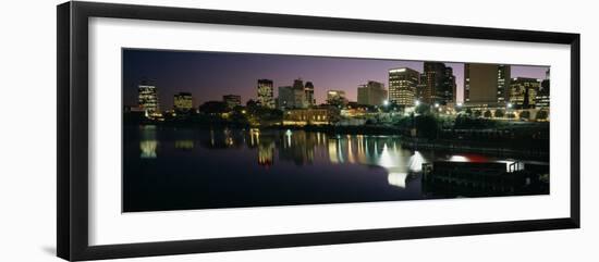 City Lit Up at Night, Newark, New Jersey, USA-null-Framed Photographic Print