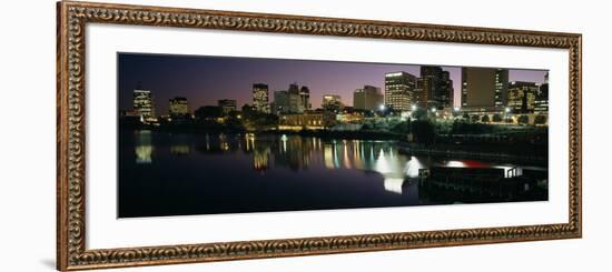 City Lit Up at Night, Newark, New Jersey, USA-null-Framed Photographic Print