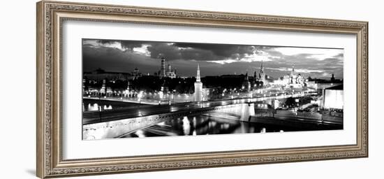 City Lit Up at Night, Red Square, Kremlin, Moscow, Russia-null-Framed Photographic Print