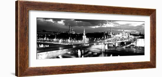 City Lit Up at Night, Red Square, Kremlin, Moscow, Russia-null-Framed Photographic Print