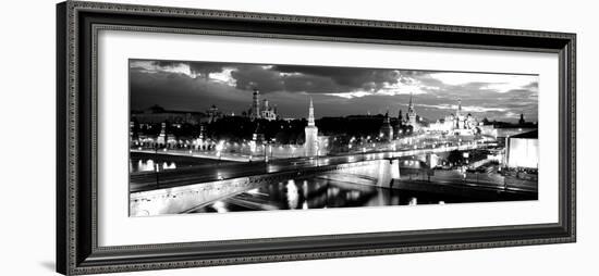 City Lit Up at Night, Red Square, Kremlin, Moscow, Russia-null-Framed Photographic Print