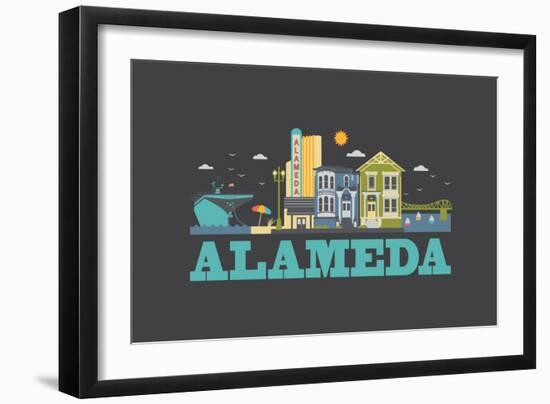City Living Alameda Asphalt-null-Framed Art Print