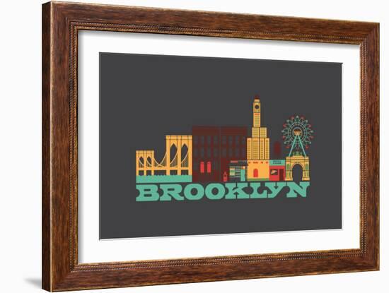 City Living Brooklyn Asphalt-null-Framed Art Print