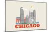 City Living Chicago Natural-null-Mounted Art Print