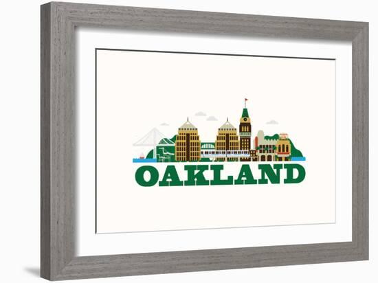 City Living Oakland Natural-null-Framed Art Print