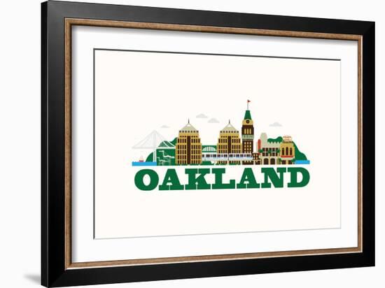 City Living Oakland Natural-null-Framed Art Print