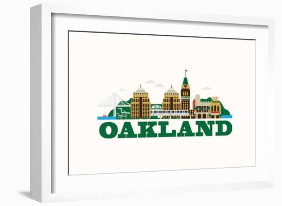 City Living Oakland Natural-null-Framed Art Print