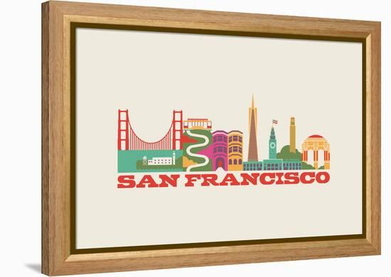 City Living San Francisco Natural-null-Framed Stretched Canvas