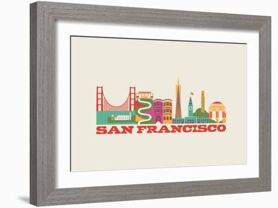 City Living San Francisco Natural-null-Framed Art Print