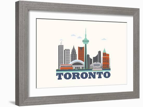 City Living Toronto Natural-null-Framed Art Print