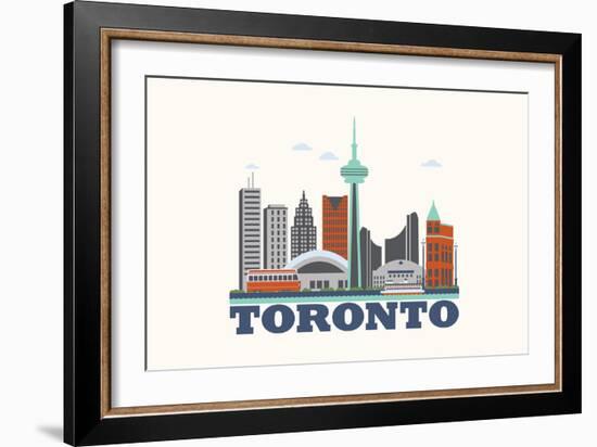 City Living Toronto Natural-null-Framed Art Print