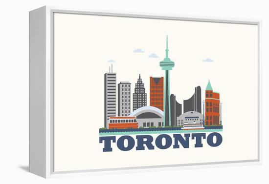 City Living Toronto Natural-null-Framed Stretched Canvas