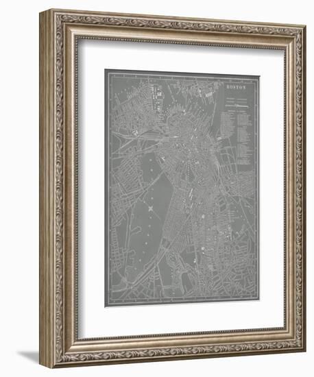 City Map of Boston-Vision Studio-Framed Art Print