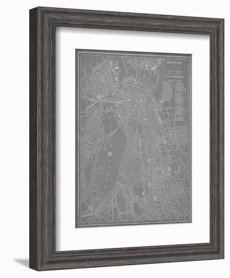 City Map of Boston-Vision Studio-Framed Art Print