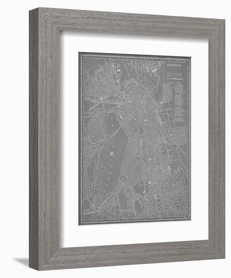 City Map of Boston-Vision Studio-Framed Art Print