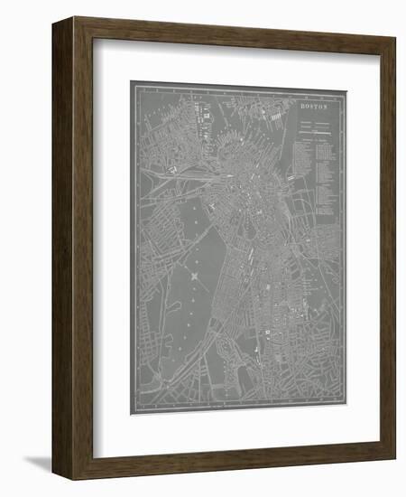 City Map of Boston-Vision Studio-Framed Art Print