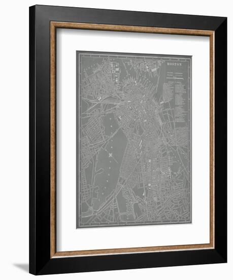 City Map of Boston-Vision Studio-Framed Art Print
