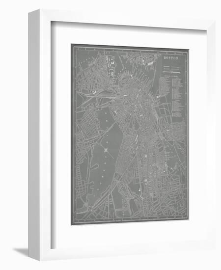 City Map of Boston-Vision Studio-Framed Art Print