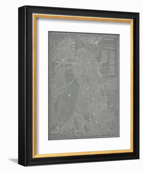 City Map of Boston-Vision Studio-Framed Art Print