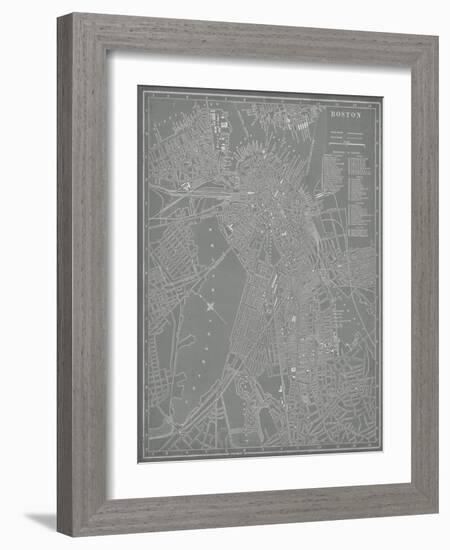 City Map of Boston-Vision Studio-Framed Art Print