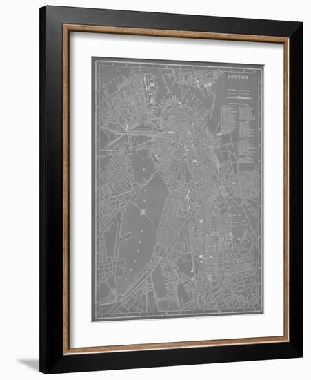 City Map of Boston-Vision Studio-Framed Art Print