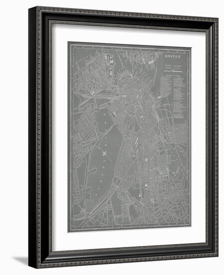 City Map of Boston-Vision Studio-Framed Art Print