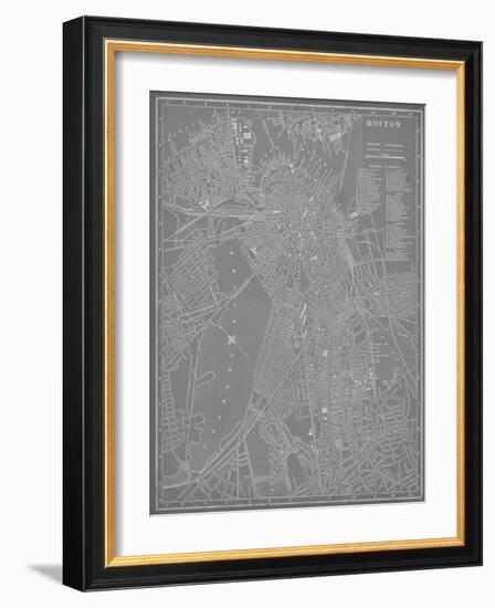 City Map of Boston-Vision Studio-Framed Art Print