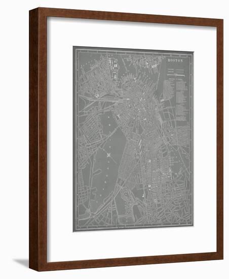 City Map of Boston-Vision Studio-Framed Art Print