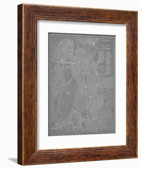 City Map of Boston-Vision Studio-Framed Premium Giclee Print