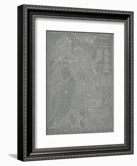 City Map of Boston-Vision Studio-Framed Premium Giclee Print