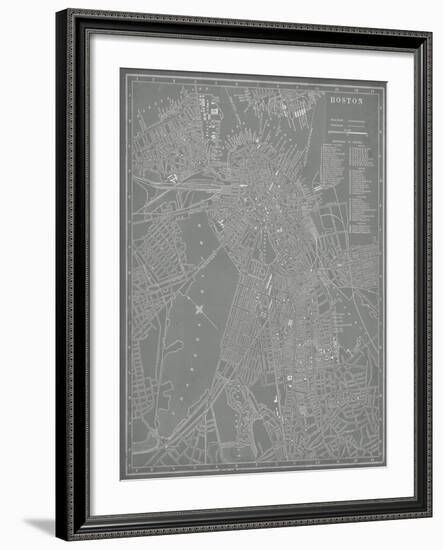 City Map of Boston-Vision Studio-Framed Art Print