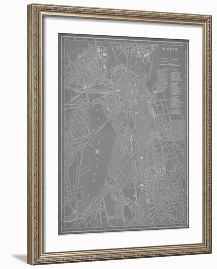 City Map of Boston-Vision Studio-Framed Art Print