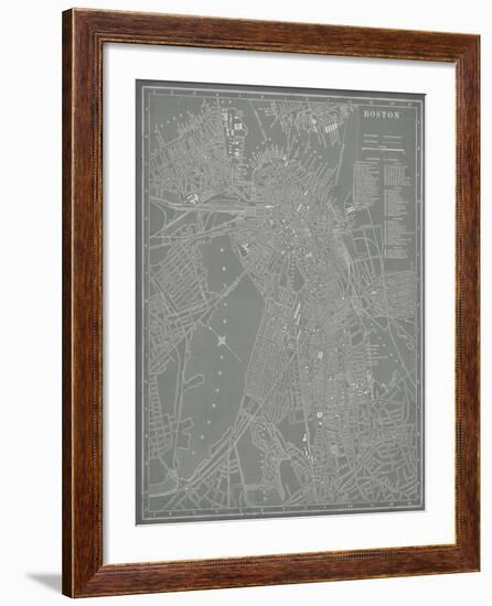 City Map of Boston-Vision Studio-Framed Art Print