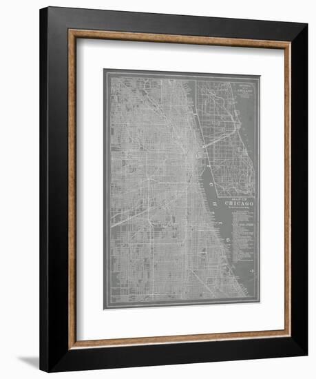 City Map of Chicago-Vision Studio-Framed Art Print