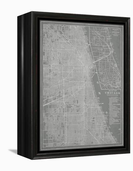 City Map of Chicago-Vision Studio-Framed Stretched Canvas