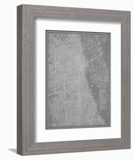 City Map of Chicago-Vision Studio-Framed Art Print