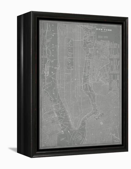 City Map of New York-Vision Studio-Framed Stretched Canvas