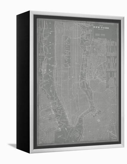 City Map of New York-Vision Studio-Framed Stretched Canvas